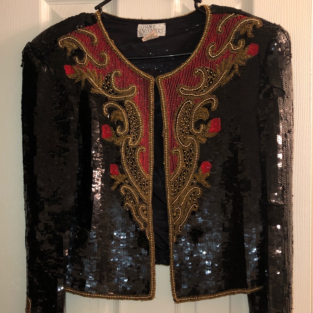 Heavily beaded jacket